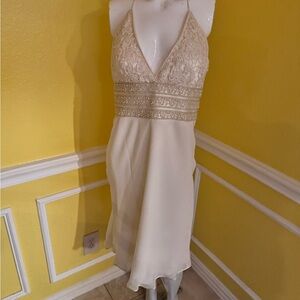 Phoebe Couture Cream Backless Dress